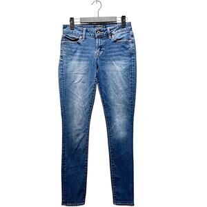 Lucky Brand Handcrafted Skinny Jeans Blue Cotton Denim Pants Dark Wash Sz 2 26R